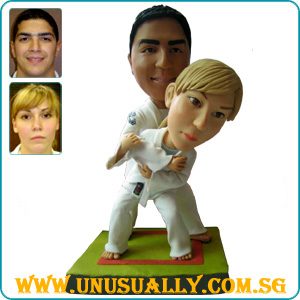 Full Custom 3D Caricature Taekwondo Couple Figurines